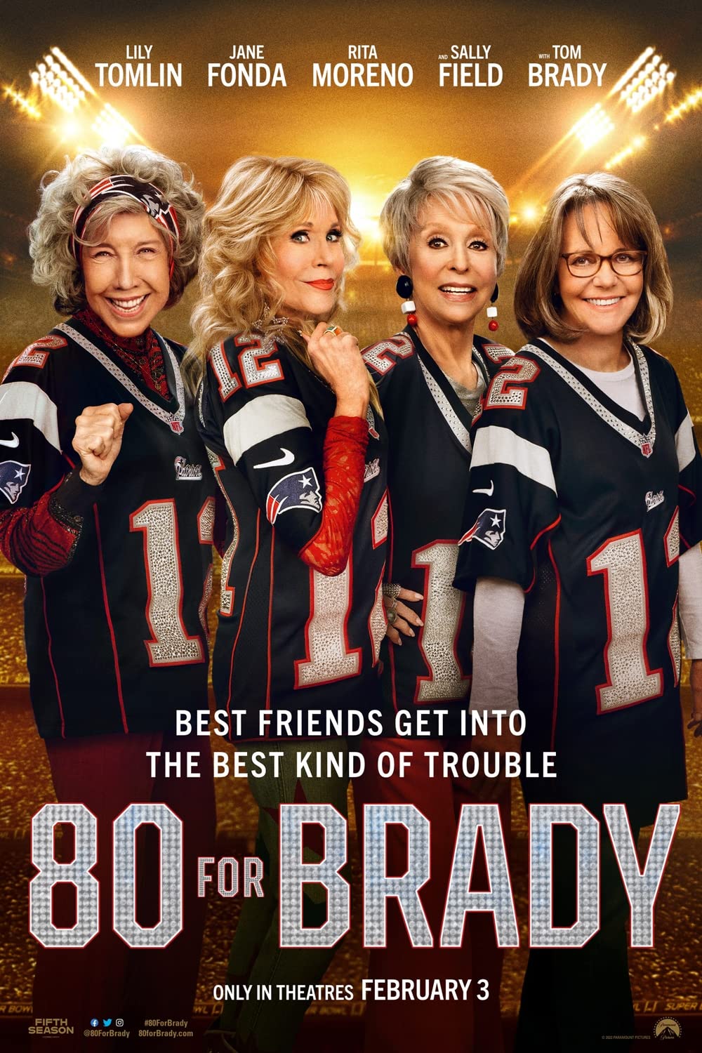 80 for Brady (2023) WEBRip 1080p HD Dual Latino / Inglés