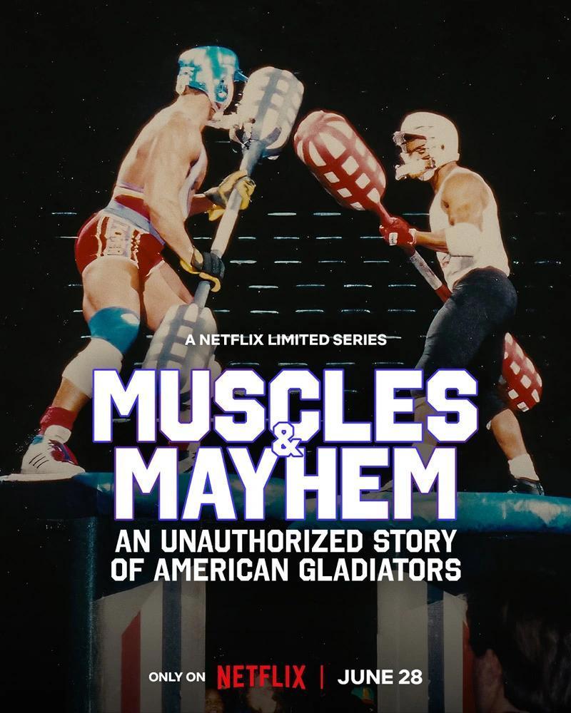 Muscles & Mayhem: An Unauthorized Story of American Gladiators (2023) Miniserie de TV Primera Temporada 720p HD