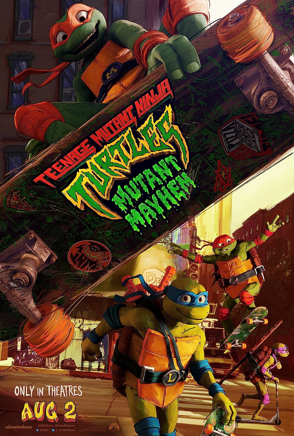 Teenage Mutant Ninja Turtles: Mutant Mayhem (2023) WEBRip 1080p HD Dual Latino / Inglés